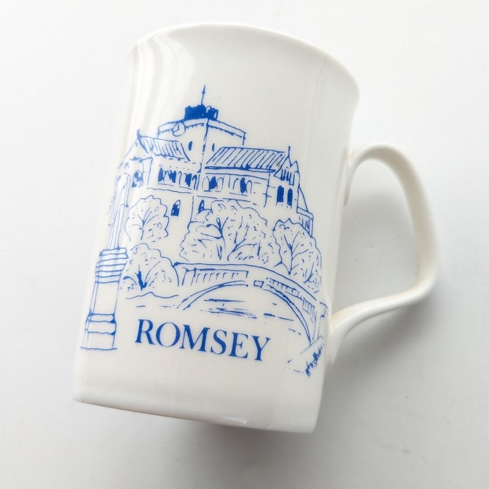 Vintage Forest China Company Bone China Ramsey England Traveler Coffee Cup Mug
